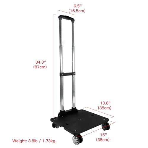 Mr. Peanut's Spinner Wheelbase Luggage Cart, Adding Rolling Functionality to Bags & Pet Carriers