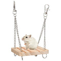 GLOGLOW Hamster Swing, Wooden Swing Hanging Bed with Hanging Chain | Hammock Cage Exercise Molar Toy for Guinea Pig Rat Gerbil Dwarf Hamster