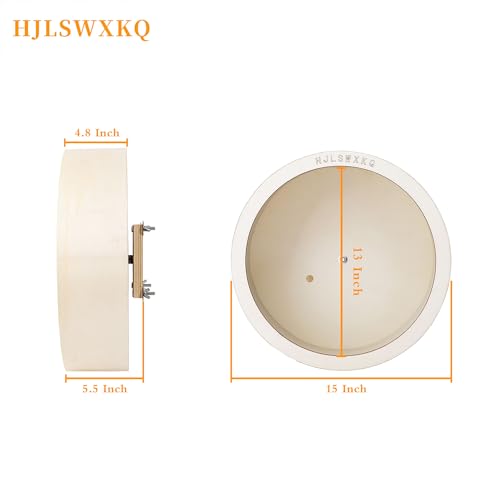 15in Wall-Mount Silent Chinchilla Wheel，Removable Washable Track | Large Wooden Exercise Wheel for Hamster, Hedgehog, Rat, Syrian Hamster