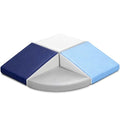 Sumbababy Climbing Foam Blocks for Toddlers: PU Leather Foam Blocks for Kids Active Play - Toddler Climbing Toys Indoor - Durable Playground Gym Preschool Toddler Toys for Boys and Girls - style: Navy/Haze Blue