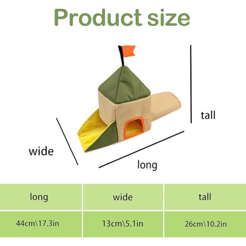 Hamster Hideout Tunnel, Castle Toy Play Tube for Small Pets, 3 Cave House for Gerbil, Mouse, and Small Rodents Chinchilla Rat Hedgehog