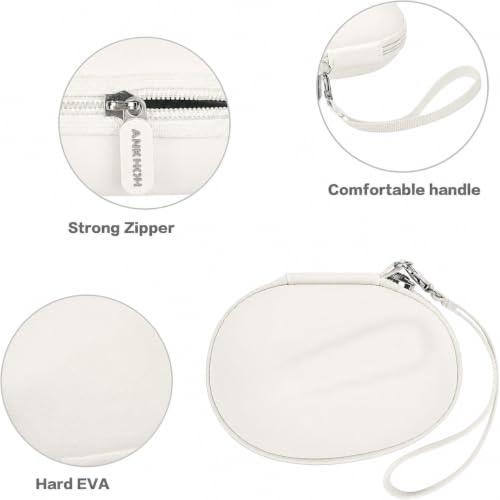 ANKHOH Case for Logitech Lift Vertical Ergonomic Mouse, White | Hard EVA case for Wireless Bluetooth Upright Device, Made for Daily Storage and Travel Protection, Bag Only - color: White