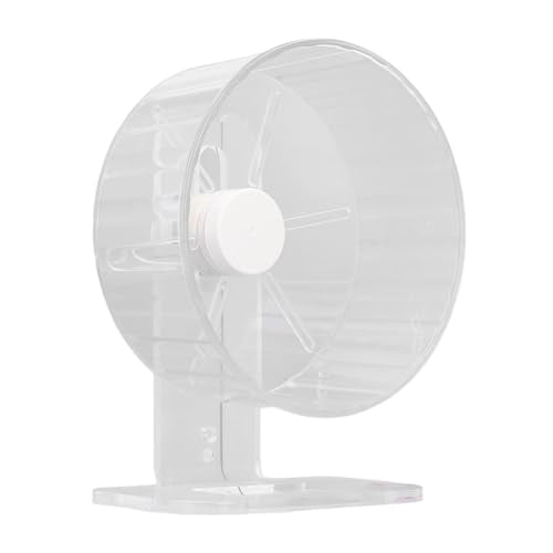 Hamster Exercise Wheel, Clear Acrylic Wheel with Stand for Small Animals (S) - size: S, style: small /