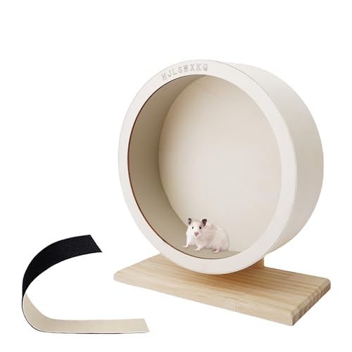 16 Inch Wooden Silent Chinchilla Wheel，Running Removable Washable | Exercise Running Wheel for Cage, Large Safe Track for Syrian Hamster，Hedgehog，Rat