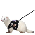 Small Animal Harness and Leash Set, Leopard Print Ferret Leash and Harness Soft Ferret Clothes Stuff Kit Outdoor Walking Accessories for Tiny Pet Rabbit Bunny Guinea Pig Hamster Puppy Kitten