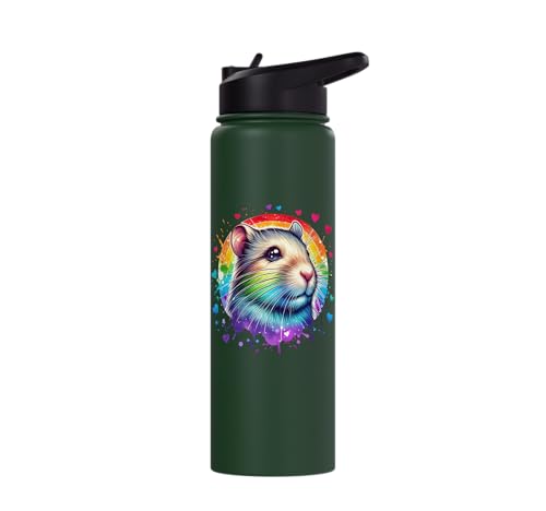 Degu Stainless Steel Insulated Water Bottle - color: Dark Green