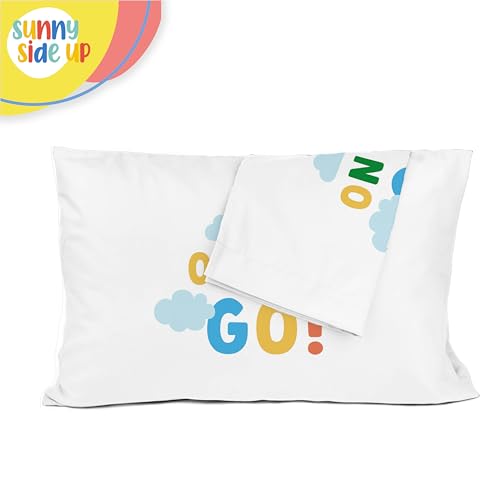 Sunny Side Up On The Go 2 Pack Reversible Pillowcases - Double Sided Pillow Covers, Kids Super Soft Cars & Planes Bedding - color: White - on the Go