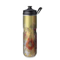 HydraPak Polar Sport Insulated Water Bottle (24oz, Splash Gold) | High Flow, BPA Free, Tri-Layer Insulation, Leakproof, Dash Handle, Easy Squeeze, Self-Sealing Cap, for Sports - color: Splash Gold, style: 24oz/700ml