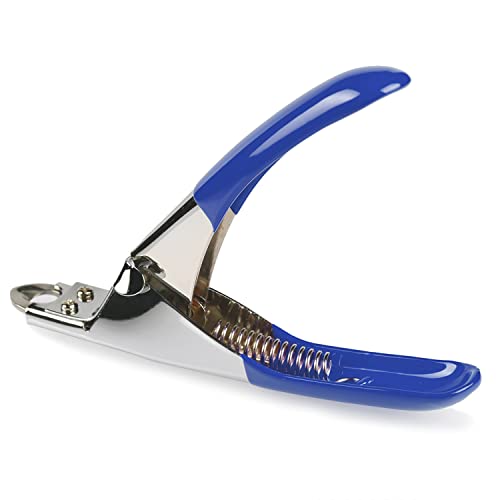 Dog Cat Pets Nail Clippers, Professional Pets Claw Trimmer with Free Nail File, Sharp Stainless Steel Blade, Sturdy Non Slip Handles - for Safe, Professional at Home Grooming - color: Blue