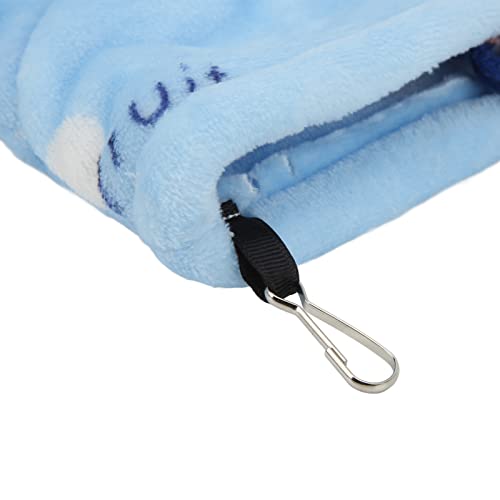 Pssopp Small Pet Hanging Sleeping Bag - Flannel Warm Hamster Hideout Pouch with Drawstring and Hook, Portable Cozy Nest Bed for Sugar Glider, Rat, and Guinea Pig Cage