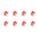 8PCS Resin Mini Mushroom Hideouts Bead Jumping Hermit Crab Cute Hiding Decorations 1x1x0.9 Inches Reptile Pet Accessories Garden Landscaping Miniature Model Decor