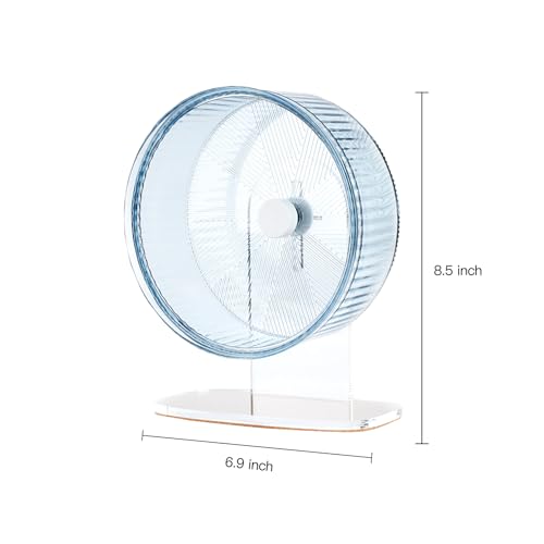 Super-Silent Hamster Exercise Wheel: Silent Spin Toys Hamster Running Wheels with Height Adjustable Stand for Hamsters Gerbils Mice Or Other Small Animals -6.5inch Blue - color: Blue, size: 6.5inch