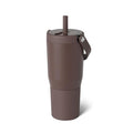 BrüMate Resa 25oz 100% Leakproof Travel Tumbler w/Handle & Straw | Flexible SoftSip Straw | Silicone Sleeve for Durability | Stainless Steel | Cup Holder & Travel Friendly Water Bottle (Java) - color: Java, size: 25 oz