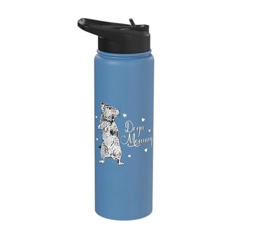 Rodent lovers - Degu Mommy Stainless Steel Insulated Water Bottle - color: Light Blue