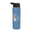 Rodent lovers - Degu Mommy Stainless Steel Insulated Water Bottle - color: Light Blue