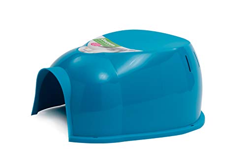 Lixit Igloos and Hideaways for Guinea Pigs, Rats, Mice, Hamsters, Gerbils and Other Small Animals (Large) - color: Blue, size: Large