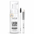 STACY LASH Eyelash Extension Shampoo + Brush / 1.69 fl.oz / 50ml / Korean Makeup Remover/Eyelid Foaming Cleanser/Wash for Extensions & Natural Lashes/Supplies for Professional & Home Use
