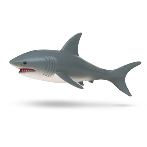 Terra by Battat Sea Life Animals, Ocean Animal Figures Set, 6-Piece Set | 7 ocean animal figures with shark, dolphin, whales, turtle, emperor penguin and baby for sensory bins and play, 3+ Years