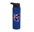 Dripping Paint Art Sugar Glider Sugar Gliders Stainless Steel Insulated Water Bottle - color: Royal Blue