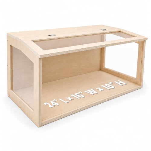 Large Hamster Cage,Transparent Habitat with Openable Top,24x16x16 Inch | Transparent Panels,Openable Top for Convenient Access,Suitable for Hamsters and Gerbils