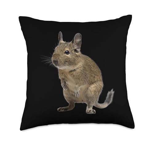 Funny Degu Octodon Degus Accessory Rodent Saying Throw Pillow - size: 18x18