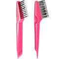Yaomiao 2 Pcs Hair Brush Cleaner Tool 2-in-1, Pink Hairbrush Cleaner for Removing Hair Dust, Mini Comb for Removing Dirt, Home Salon Use - color: Pink