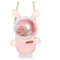 Sugar Glider Bonding Pouch Bonding Pouch Carry for Rat Syrian Hamster Hedgehog Small Pocket Pets, Gerbil Travel Bag Cute Bunny-Shaped Outing Bag with Large Transparent Window（Pink） - color: Pink