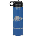 LaserGram Personalized 20oz Water Bottle, Rat (Dark Blue) | Engraved Gift, Vacuum Insulated Stainless Steel, Flip-Top Straw Lid, Laser Engraved With Your Name - color: Dark Blue, size: 20 Ounces