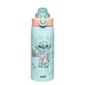 Zak Designs Disney Stitch Sage 19oz Leak-Proof Straw Kids Water Bottle | BPA Free, Insulated Stainless Steel, Cupholder Friendly, Dishwasher Safe, Lid Lock, Handle, For School, Home, Travel, Outdoor - color: Stitch (Sage)