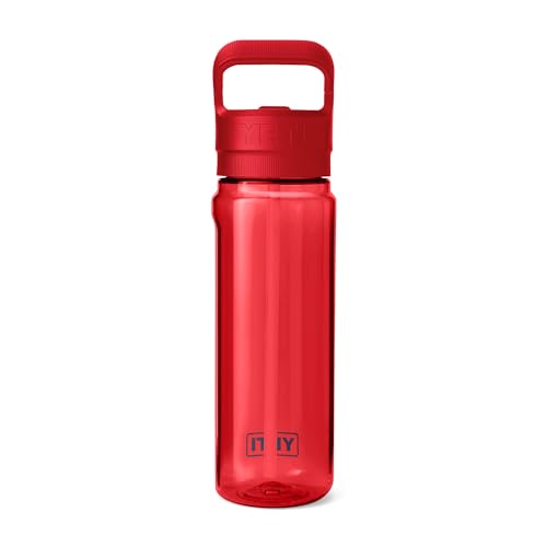 YETI Yonder 750 ml/25 oz Water Bottle with Yonder Straw Cap, Rescue Red - color: Rescue Red, size: 25 Ounces