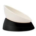 French Bulldog Food Bowl- Slanted Tilted Pug Food Water Bowl,Cat Bowl- Feeder for Frenchie/Shih Tzu/Flat Faced Small Dogs/Puppies/Cats (Black, 4 Cup) - color: Black, size: 4 Cup