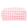 PAZIMIIK Cozy Makeup Bag for Women,Zipper Cosmetic Pouch,Checkered Pink | Soft Cosmetic Organizer for Makeup,Skincare,Toiletries,Daily Beauty Essentials,Purse,On-the-Go,Bridesmaid Gifts - color: Checkered Pink
