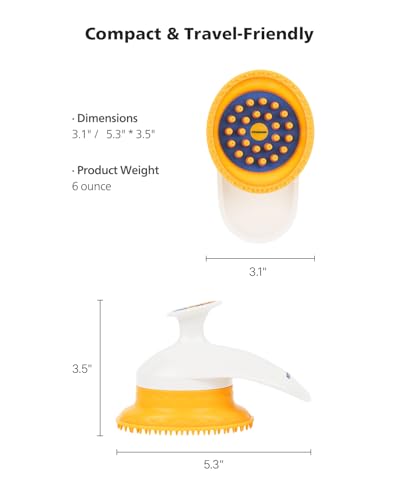PETHROOM Silicone Cat Brush for Shedding – Gentle Grooming & Relaxing Massage, Light Deshedding Tool, Removes Loose Fur & Dander, Safe for Sensitive Skin, Cats, Dogs & Rabbits