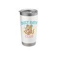 Dust Bath Club Funny Degu Scene Stainless Steel Insulated Tumbler - color: White