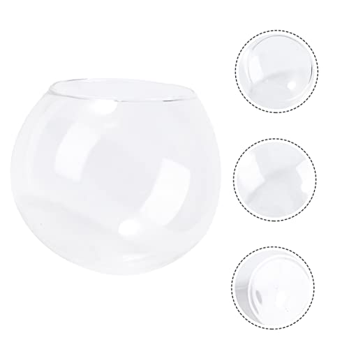 INOOMP Glass Nest for Hamster Chinchilla Small Animal Dust Bath Container Guinea Pig Hideout Pet Cooling Hut