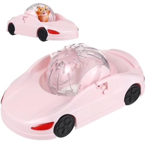 Hamster Exercise Ball Sports Car, Hamster Car with Detachable Transparent Ball, 3 Modes Funny Exercise Wheel, Small Exercise Ball for Dwarf Small Pet