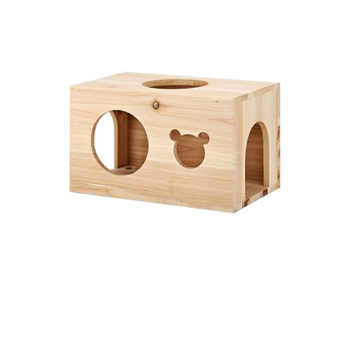 Chinchilla House Chinchiila Nest Degu House Small Animal Hideout Natural Wooden No Paint Wooden peg Safe Durable Teeth Grinding