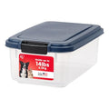 IRIS USA Airtight Dog Food Storage Container, Up to 14 lbs, Dog Cat Bird and Other Pet Food Treats Storage Bin, Dog Cat Wet Food Cans, Keep Fresh, BPA Free, Stackable, Navy | BPA-Free, Airtight Seal, Best for Cat Food, Bird Seed, Chicken Feed, Pet Toys, T