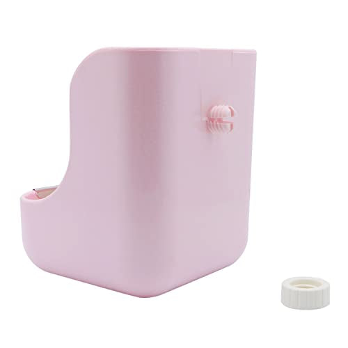 Litewoo Rabbit Hay Feeder Food Bowl Feeding Rack for Small Animal Guinea Pig Chinchilla Bunny Cage Accessories | Bunny food bowl & hay rack, durable plastic, chew-resistant, for small animal/chinchilla/cage, 5.9x6.7x7.09in, easy to clean - color: Pink