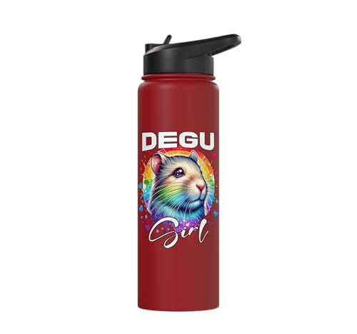 Degu Girl Degu Stainless Steel Insulated Water Bottle - color: Red