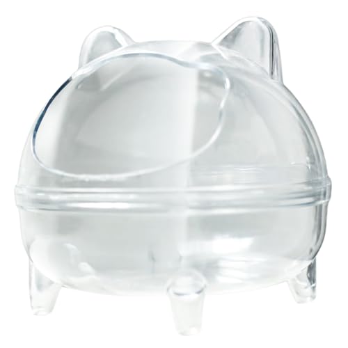 Clear Hamster Sand Bath Container Wear Resistant Spacious Pet Hamster Provide Comfortable to Gerbils and Hamster