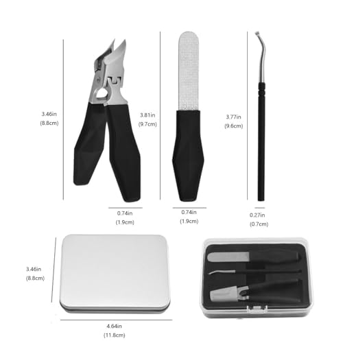 Angled Nail Clippers Black Eagle Beak Oblique Slanted Curved Thick Professional Nail Clippers for Women Adult Men Ingrown - style: Baroque