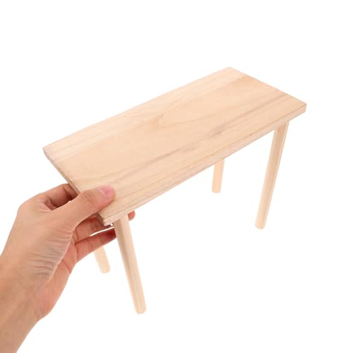 Toddmomy Hamster Play Wooden Platform, Hamster Platform Gerbil Cage Wood Stand with Pillars, Small Animal Resting Area, Rectange, 7. 5'' / 19cm Height