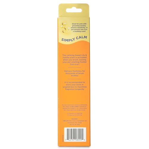 Arm & Hammer Deodorizing Pin & Bristle Dog Brush, Lily & Vanilla Scent | Fragrance transfer technology, baking soda infused, detangling and deshedding, for long-haired dogs daily - size: 1-Pack, style: Pin/Bristle Duo Brush - Sweet Lily & Vanilla