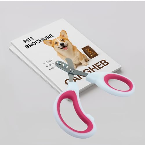 Cat Nail Clippers, Dark Pink | Pet Nail Clippers, Cat Claw Trimmers, 2mm & 3mm Circular Cutting Holes - color: Pink, size: Double Hole