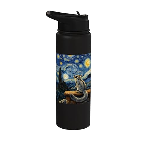Sugar Glider Starry Night Funny Sugar Glider Owner Mom Stainless Steel Insulated Water Bottle