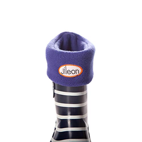 Jileon Warm and Cozy Rain Boot Liners for Boys and Girls - Pink and Blue Options - color: Blue, size: Medium
