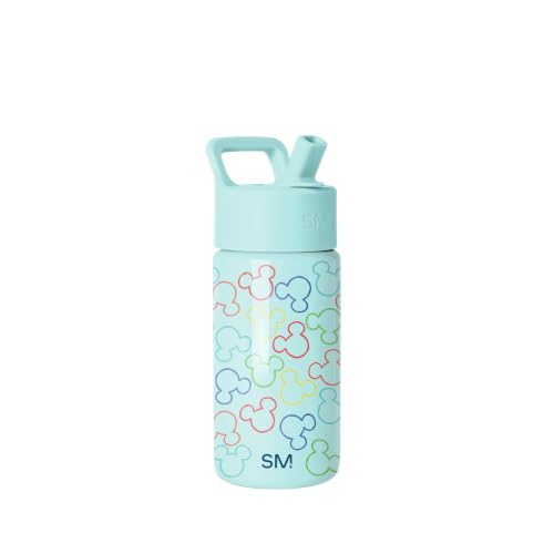 Simple Modern Disney Mickey Mouse Kids Water Bottle & Toddler Cup | 14oz | Insulated Stainless Steel Mickey Mouse Toddler Water Bottle, Kids Tumbler with Straw | Spill Proof for School, Girls, Boys - color: Disney-Cheers to Mickey Ears, size: 14 Ounces