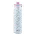 Ello Pop & Fill Insulated Stainless Steel Water Bottle with Quick Fill Lid, Leakproof Locking, Sip or Chug Spout, BPA-Free, Double Wall Vacuum Insulated for Sports, Travel & School- 22oz / 32oz / 40oz - color: Serene Blooms, style: 22oz