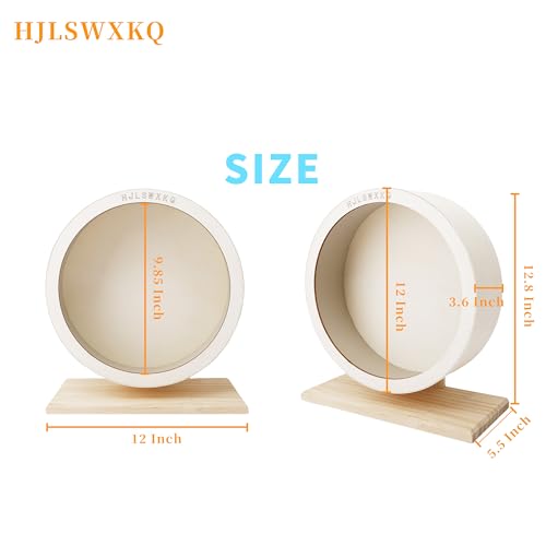 12 in Large Silent Hamster Wheel with Removable Washable Track | Wooden Exercise Hamster Wheel with Removable Washable Track, Quiet Wheel for Gerbils, Mouse, Syrian Hamster,Hedgehog